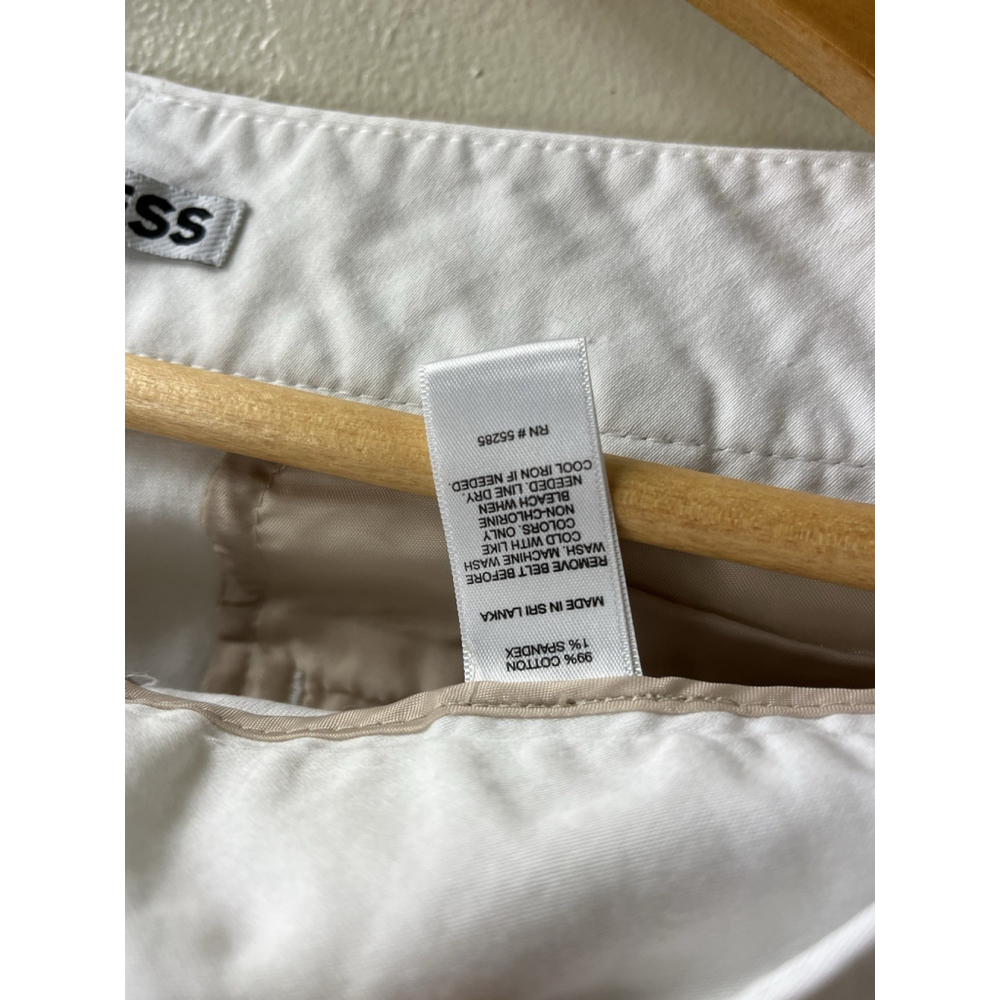 express chino shorts womens size 4 flat front mid rise white - Picture 7 of 11